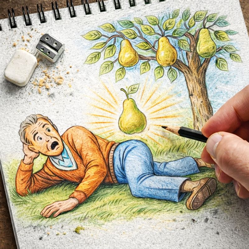 Fraszka 9/18 z tematu O lenistwie - ilustracja