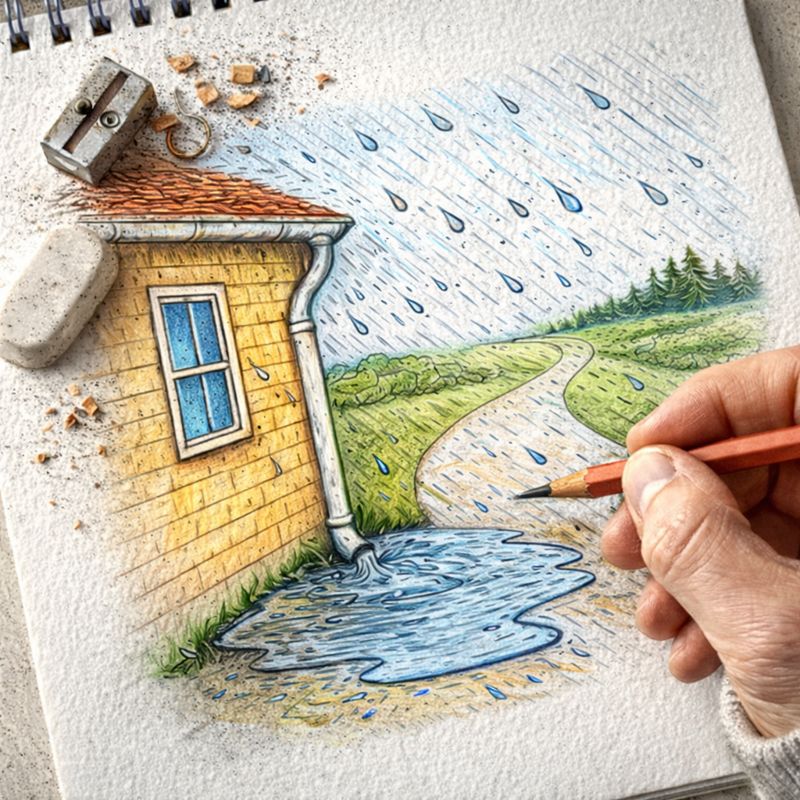 Fraszka 4/21 z tematu O zaletach cierpienia - ilustracja