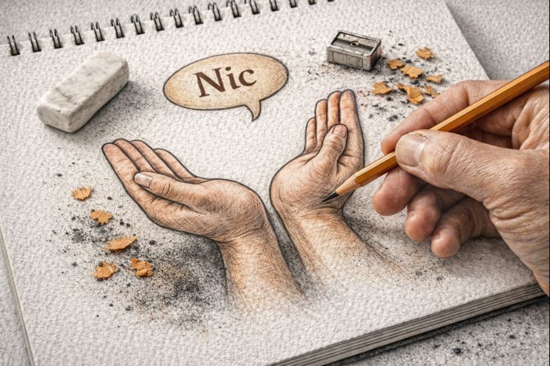 Fraszka 6/46 z tematu O polskich słowach i zdaniach - ilustracja