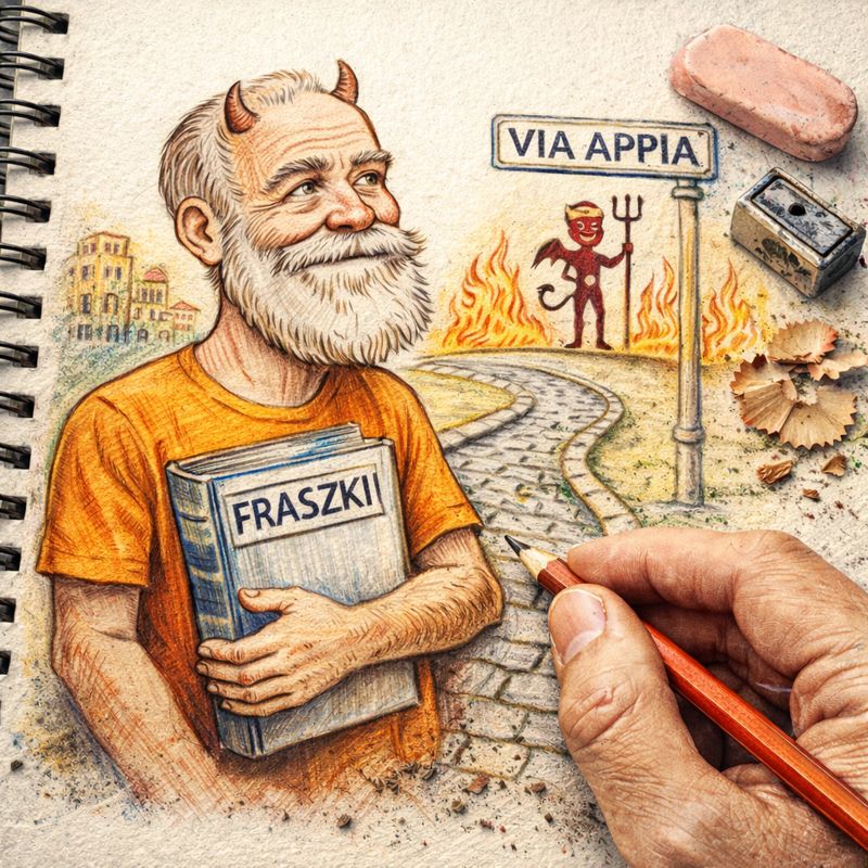 Fraszka 72/80 z tematu O starości - ilustracja