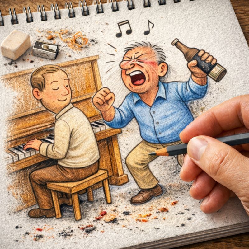 Fraszka 13/45 z tematu O trunkach - ilustracja