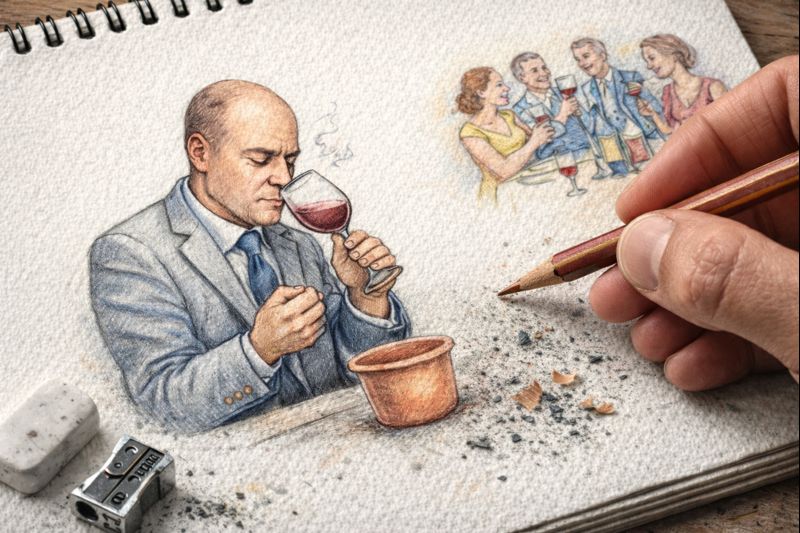 Fraszka 18/45 z tematu O trunkach - ilustracja