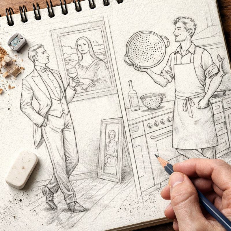 Fraszka 7/33 z tematu Do artystów - ilustracja