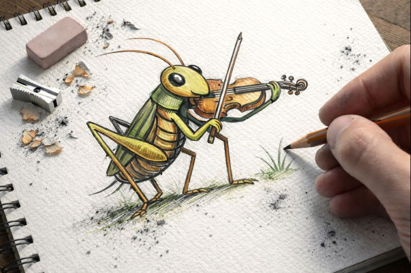 Fraszka 21/33 z tematu Do artystów - ilustracja