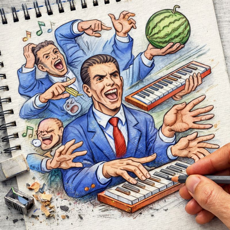 Fraszka 2/25 z tematu O łapie - ilustracja