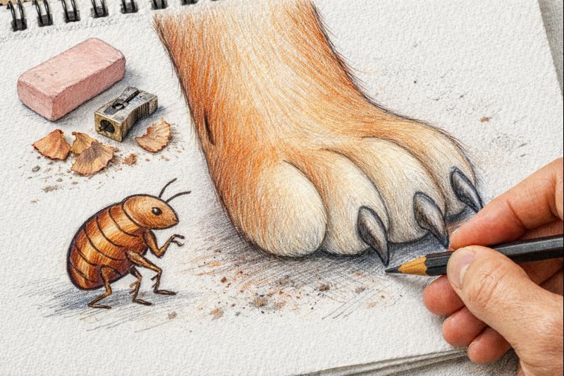 Fraszka 22/25 z tematu O łapie - ilustracja