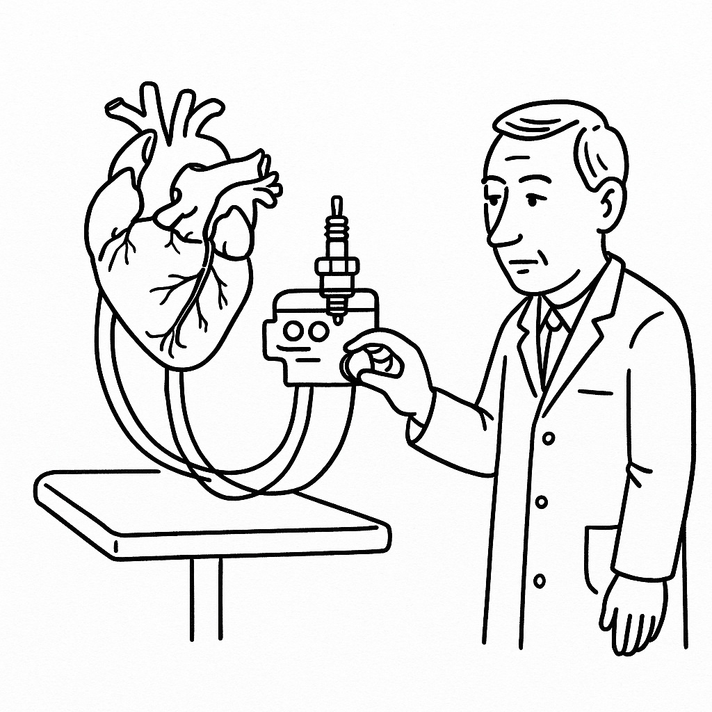 Fraszka 12/50 z tematu O zdrowiu i lekarzach - ilustracja