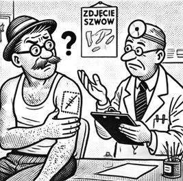 Fraszka 45/50 z tematu O zdrowiu i lekarzach - ilustracja