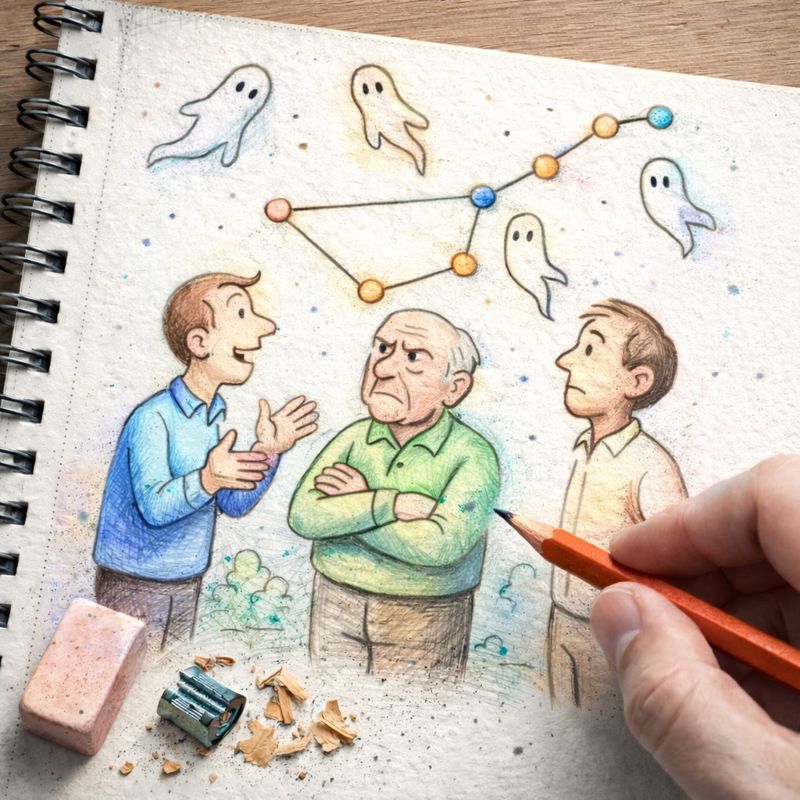 Fraszka 2/14 z tematu Do agnostyka - ilustracja