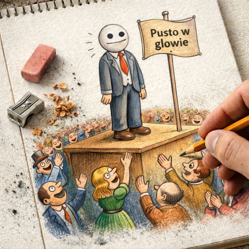 Fraszka 12/16 z tematu O elitach - ilustracja