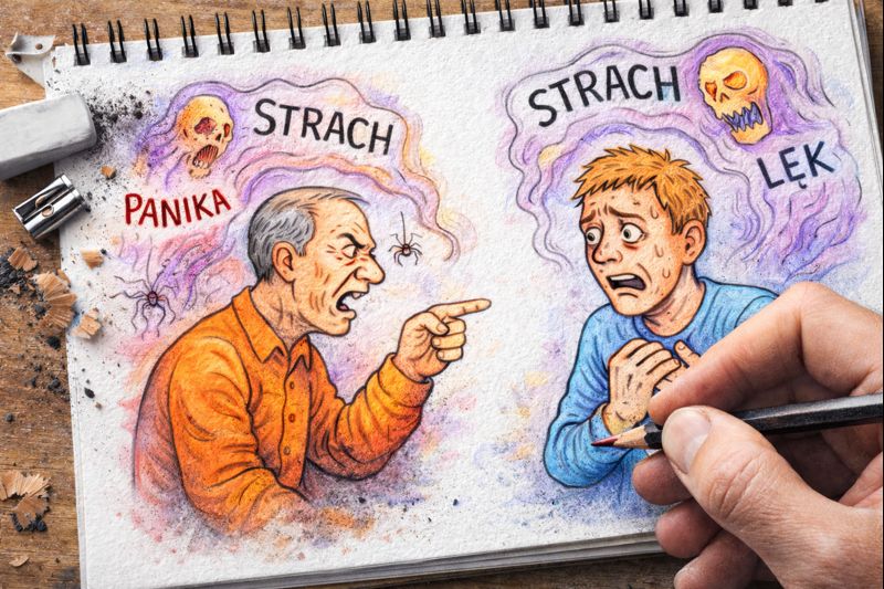 Fraszka 2/13 z tematu O fobiach - ilustracja