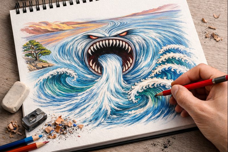 Fraszka 1/28 z tematu O głównym nurcie - ilustracja