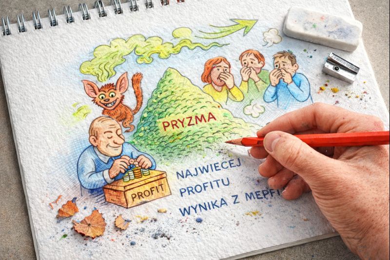 Fraszka 28/28 z tematu O hakach i robakach - ilustracja